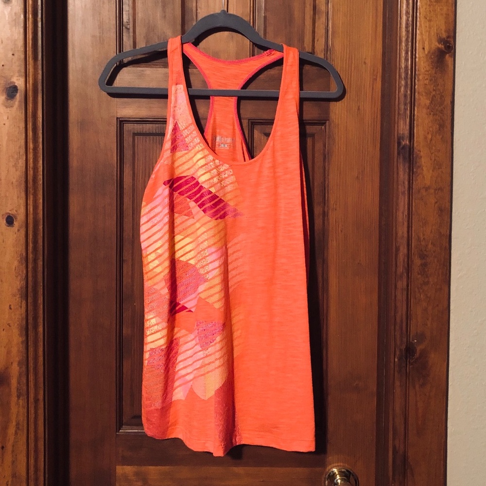Orange Designed Tank Top